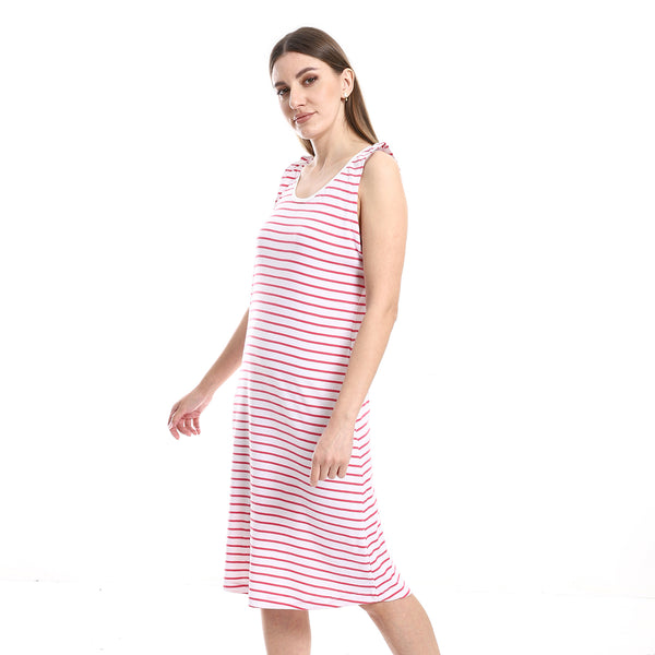 stripped_pattern_sleeveless_sleepshirt_-_fuchsia_-_white