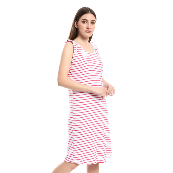 stripped_pattern_sleeveless_sleepshirt_-_fuchsia_-_white