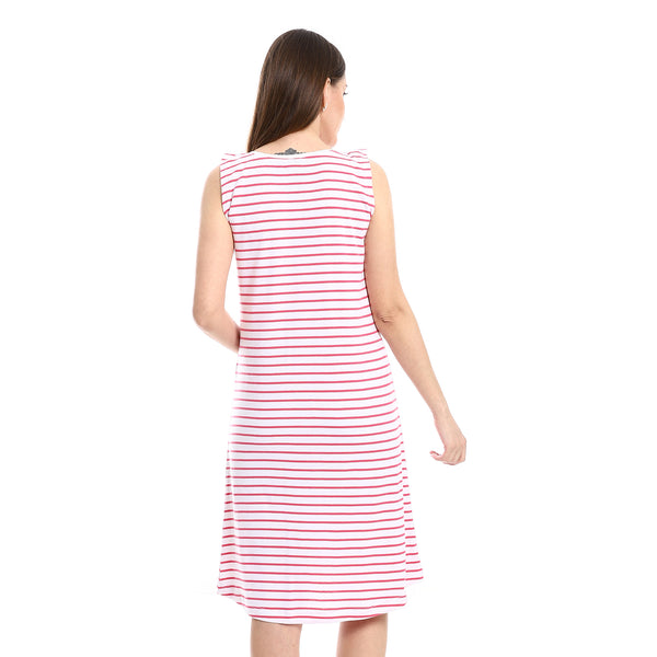 stripped_pattern_sleeveless_sleepshirt_-_fuchsia_-_white