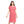 Short Sleeves Round Collar Nightwear Sleepshirt - Red & White