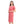 Short Sleeves Round Collar Nightwear Sleepshirt - Red & White