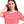 Short Sleeves Round Collar Nightwear Sleepshirt - Red & White