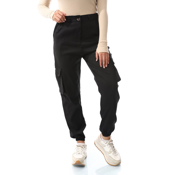 black_cargo_pants_regular_fit