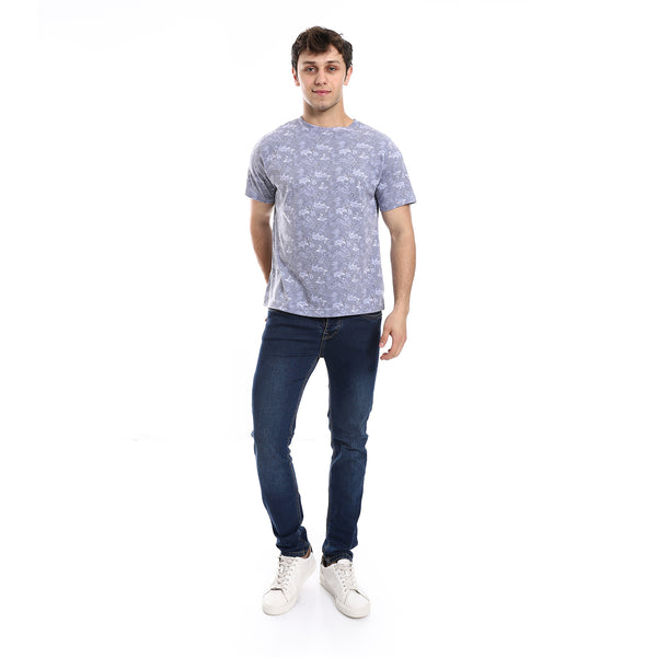 Round Neck Basic T-shirt Casual Look - MultiColor