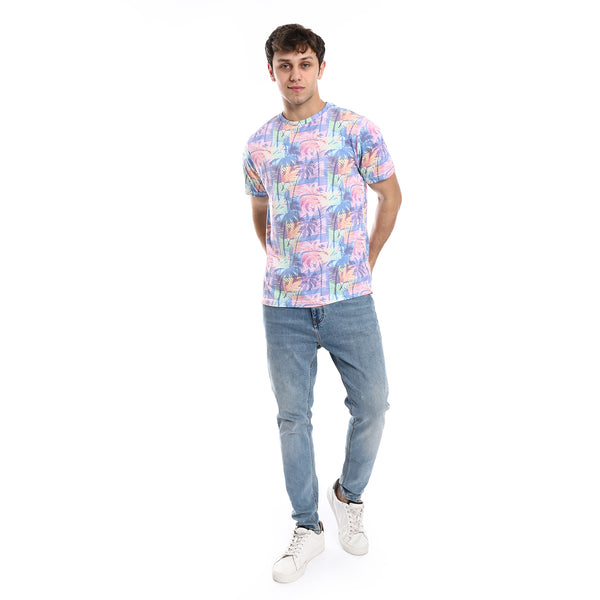 cotton_round_neck_-short_sleeve_t-shirt_-_multicolor
