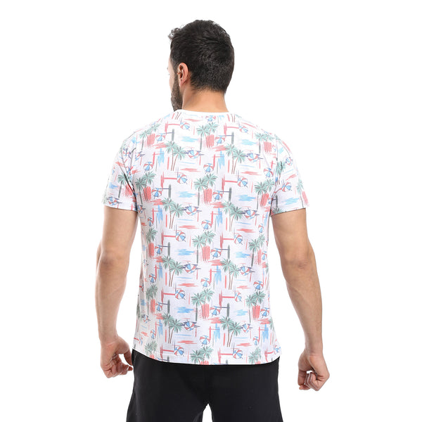 Cotton Round Neck -Short Sleeve T-Shirt - Printed