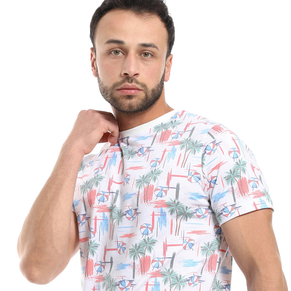 Cotton Round Neck -Short Sleeve T-Shirt - Printed
