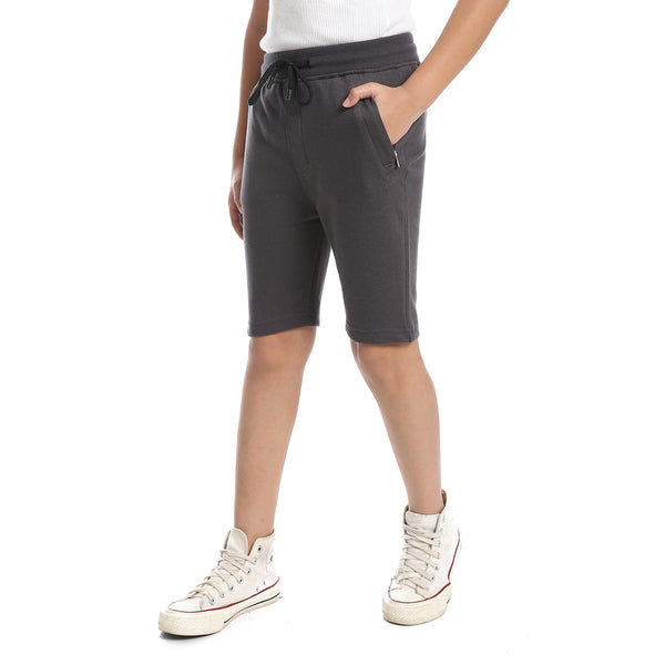 cotton-elastic-waist-comfy-short-dark-gray