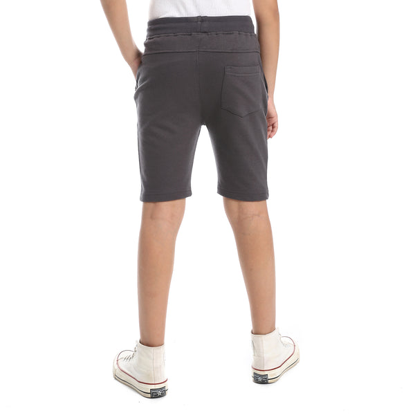 cotton-elastic-waist-comfy-short-dark-gray