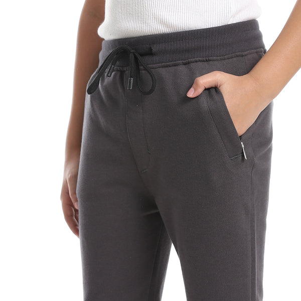 cotton-elastic-waist-comfy-short-dark-gray