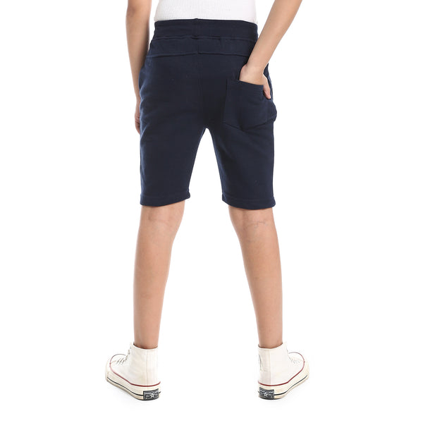 cotton-elastic-waist-comfy-short-navy-blue-1