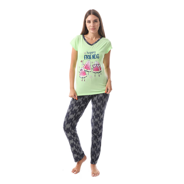 printed_top_navy_blue_pajama_set