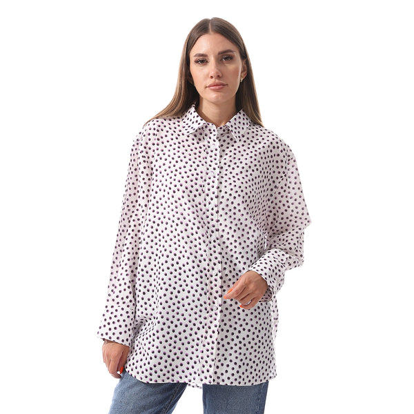 long_sleeves_polka_dots_shirt_wine