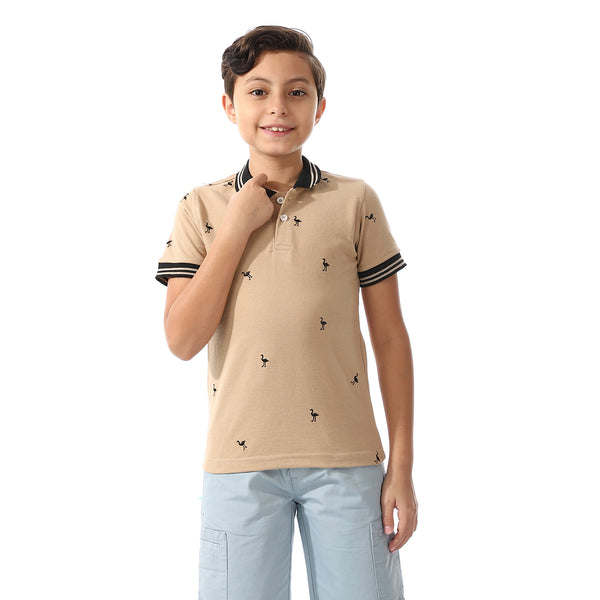 Pique Short Sleeves Polo Shirt For Boys
