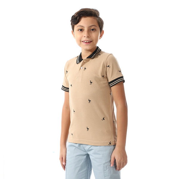 Pique Short Sleeves Polo Shirt For Boys