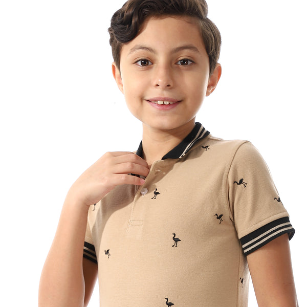 Pique Short Sleeves Polo Shirt For Boys