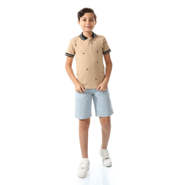 Pique Short Sleeves Polo Shirt For Boys