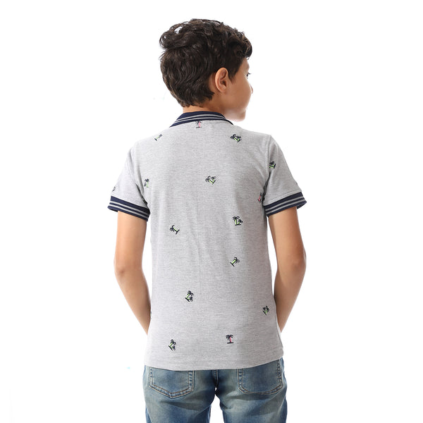 Pique Short Sleeves Polo Shirt For Boys