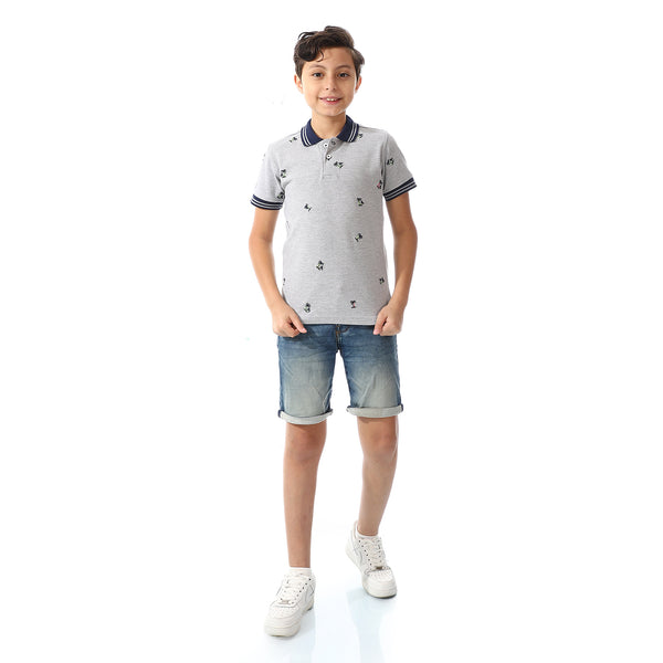 Pique Short Sleeves Polo Shirt For Boys
