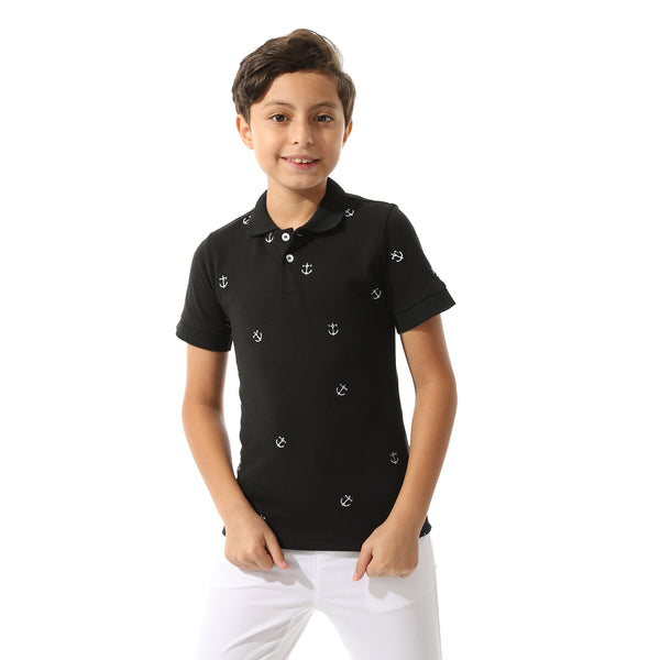 Turn Down Collar Boys Polo Shirt