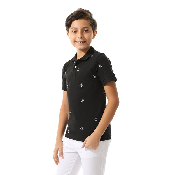Turn Down Collar Boys Polo Shirt
