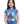 Load image into Gallery viewer, front printed half sleeves girls tee- blue
