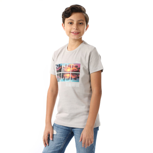 Printed Round Neck T-Shirt For Boys