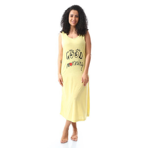 sleep_shirt_comfortable_round_neck_yellow