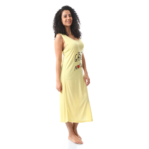 sleep_shirt_comfortable_round_neck_yellow