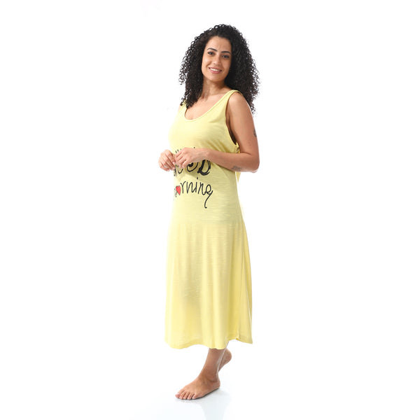 sleep_shirt_comfortable_round_neck_yellow