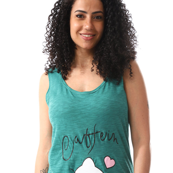 sleep_shirt_comfortable_round_neck_green