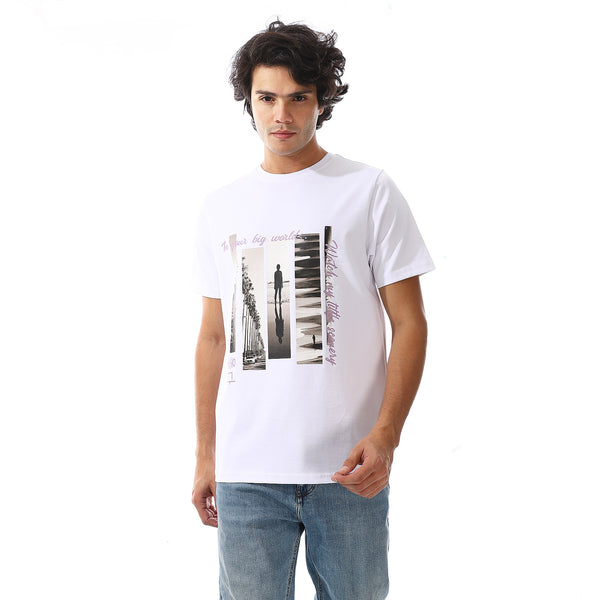 Printed White Comfy T-Shirt