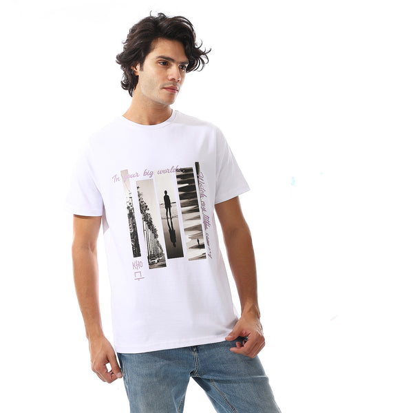 Printed White Comfy T-Shirt