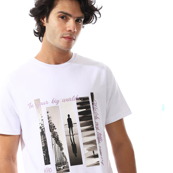 Printed White Comfy T-Shirt