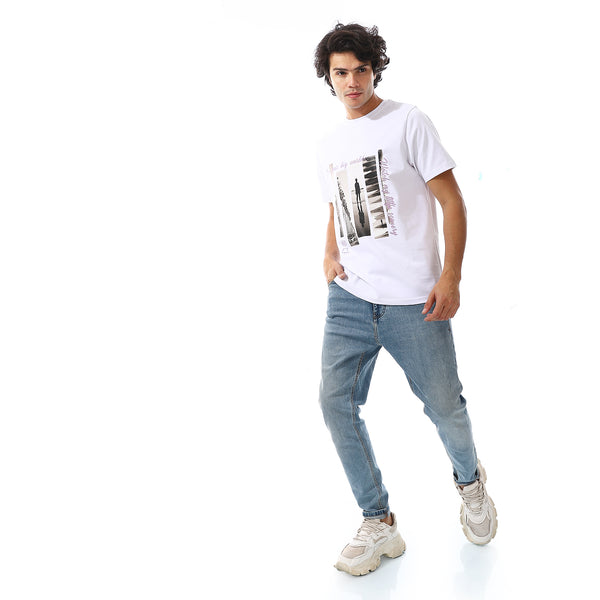Printed White Comfy T-Shirt