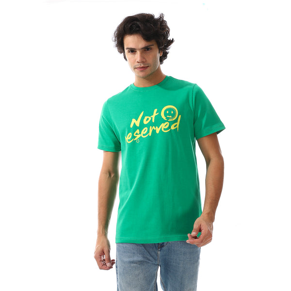 Simple Emerlad Green Multi-Printed T-Shirt