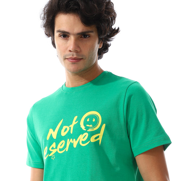Simple Emerlad Green Multi-Printed T-Shirt