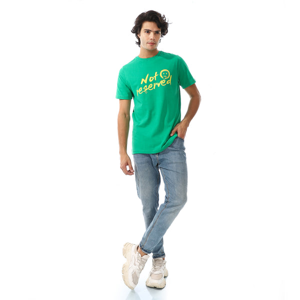 Simple Emerlad Green Multi-Printed T-Shirt