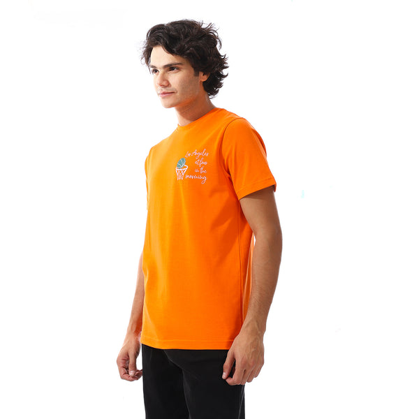 Tiger Orange Multi-Printed T-Shirt