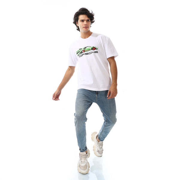 White Comfy Printed T-Shirt