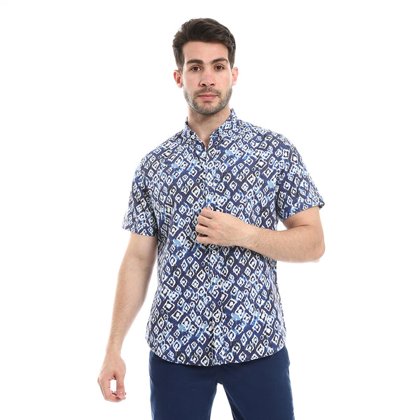 short_sleeves_printed_shirt_navy_blue
