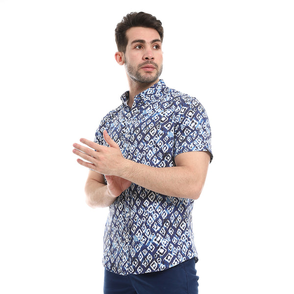 short_sleeves_printed_shirt_navy_blue