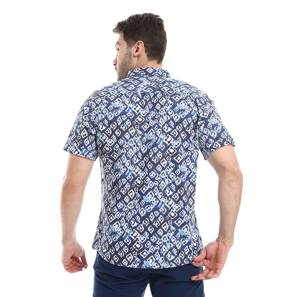 short_sleeves_printed_shirt_navy_blue