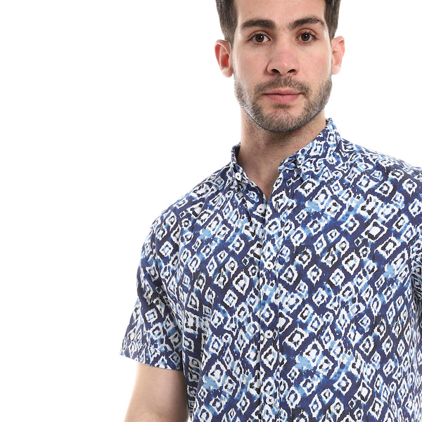 short_sleeves_printed_shirt_navy_blue