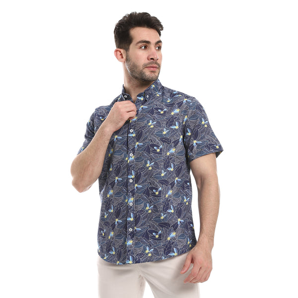 short_sleeves_printed_shirt_yellow