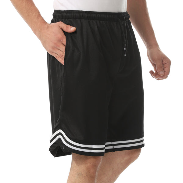 Elastic Waist With Drawstring Sports Shorts