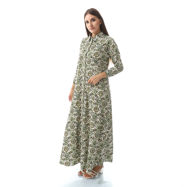 Casual Elegant Cotton Long Dress