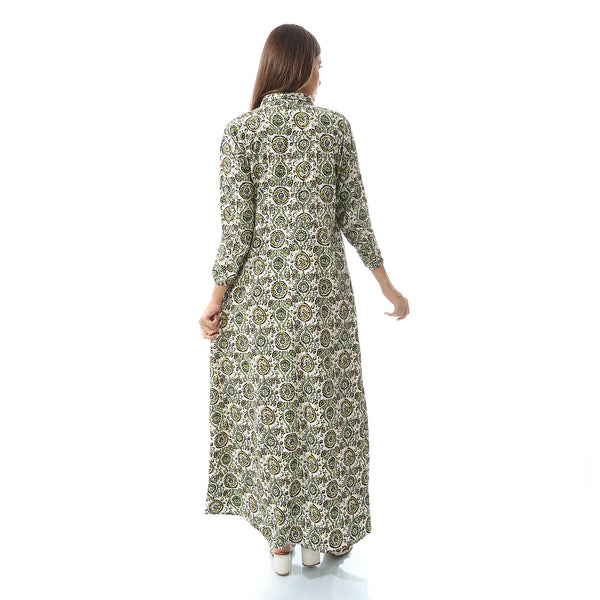 Casual Elegant Cotton Long Dress