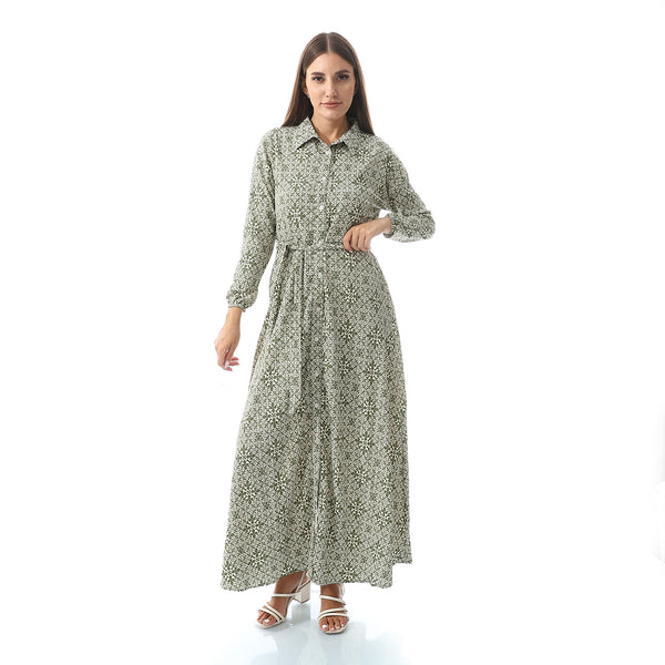 Casual Elegant Cotton Long Dress