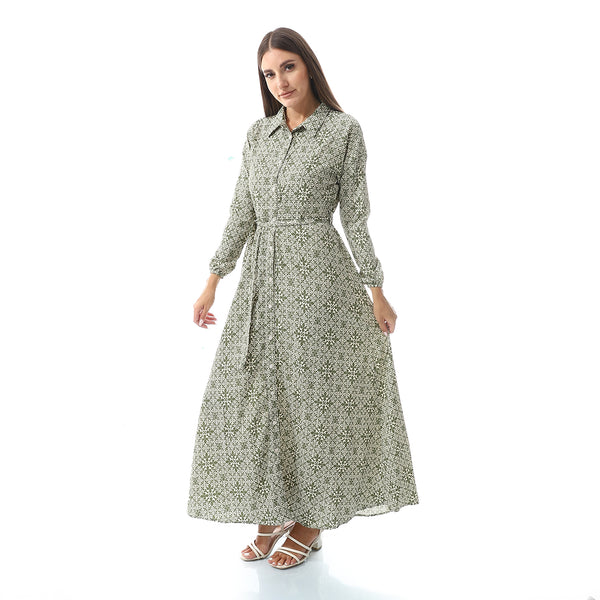 Casual Elegant Cotton Long Dress